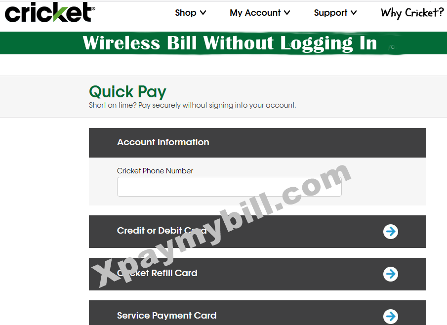 Cricket Wireless Pay Bill 1 