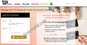 TJX Rewards Credit Card Pay Bill Synchrony Bank Online