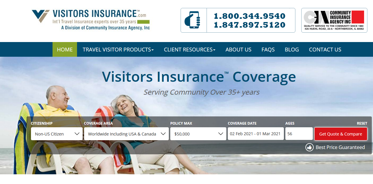 How To Get Visitors Travel Insurance Quote – www.visitorsinsurance.com