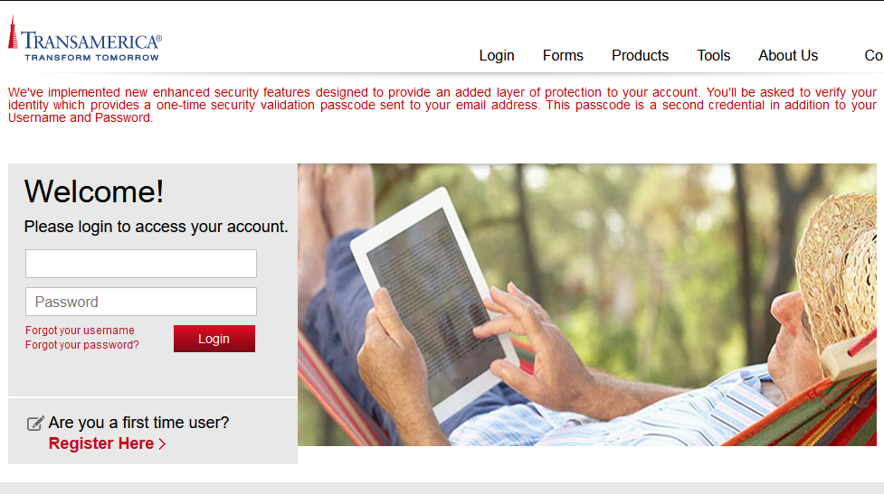 Transamerica Life Insurance Login Transamerica Retirement Solutions