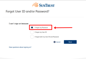 Reset Your SunTrust Bank Online Banking Login