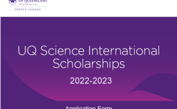 University of Queensland International Science Scholarships 2022-2023