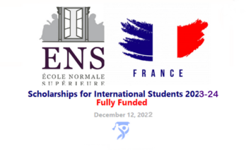 ENS International Selection Scholarships 2023-2024